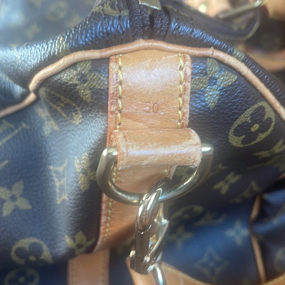 Louis Vuitton Monogram Keepall Bandouliere 50 Brown Canvas Travel Bag - Picture 4 of 16